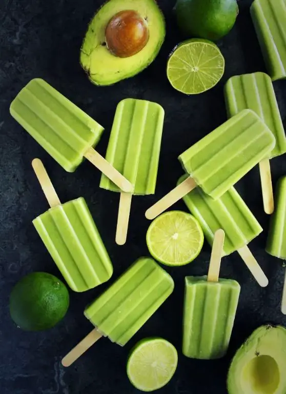Avocado Lime Popsicles
