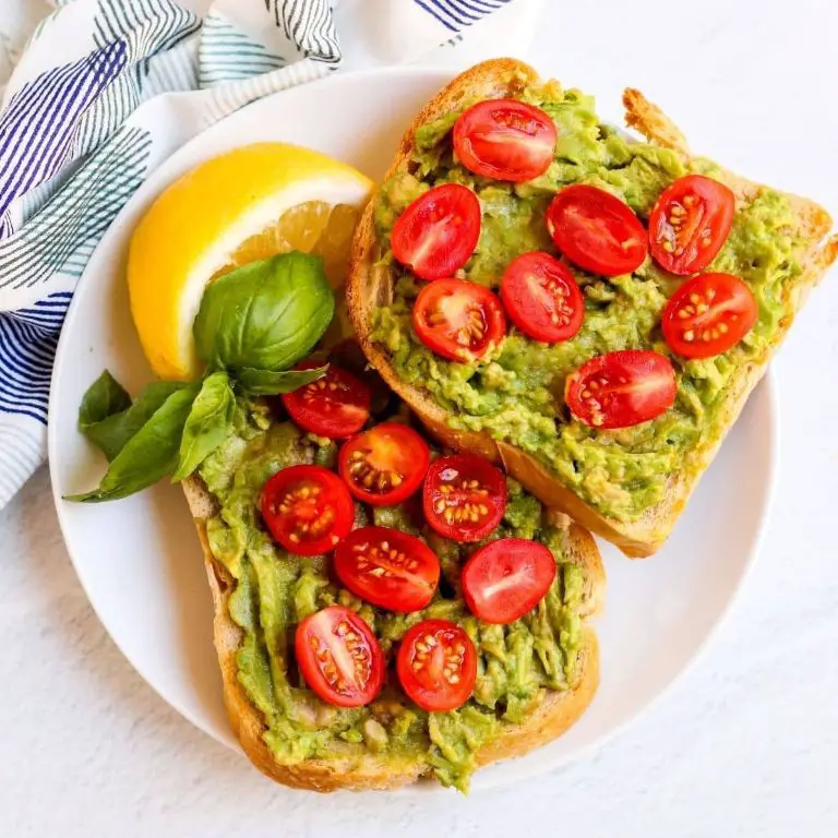 Avocado Toast with Cherry Tomatoes and Basil