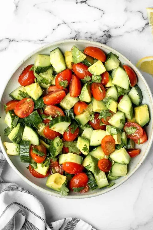 Avocado Tomato Cucumber Salad