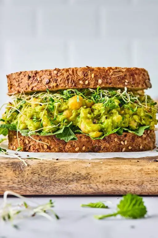 Avocado and Chickpea Salad Sandwich