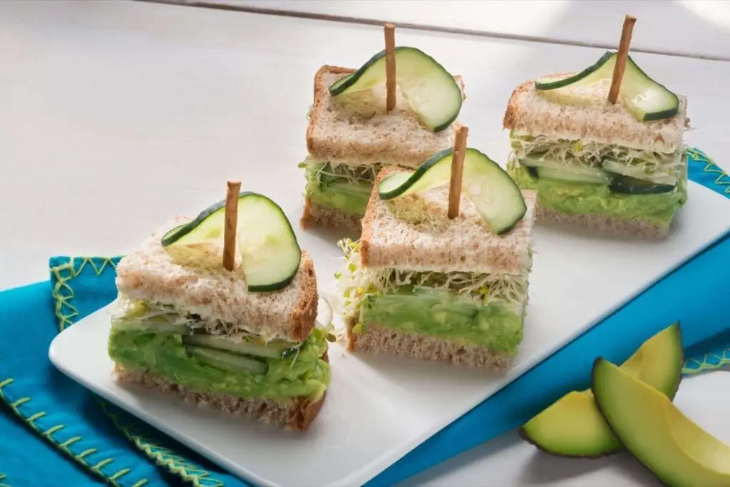Avocado and Cucumber Tea Sandwich