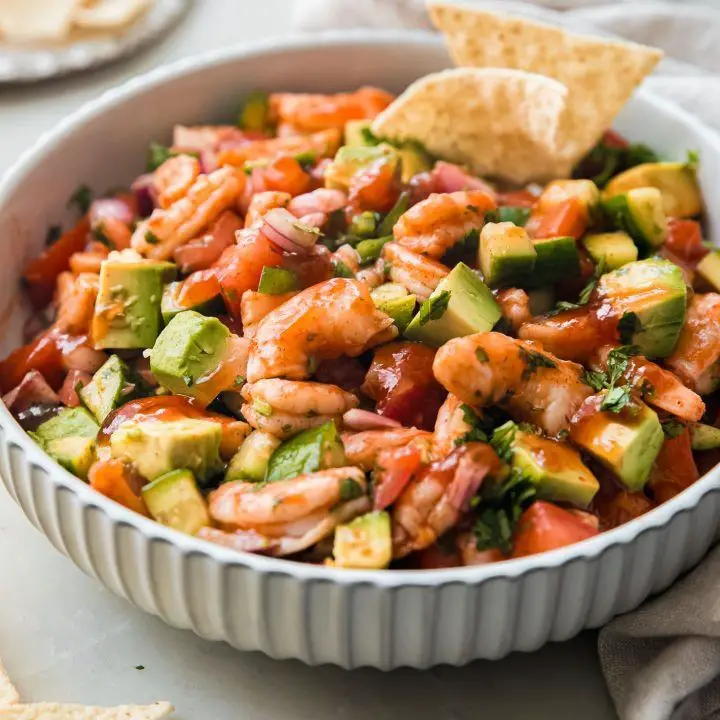 Avocado and Serrano Pepper Shrimp Cocktail