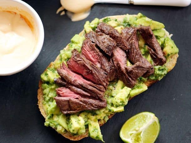 Avocado and Shaved Beef Sandwich