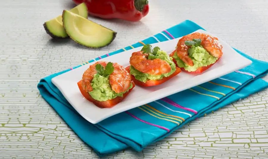 Avocado and Shrimp Stuffed Bell Peppers