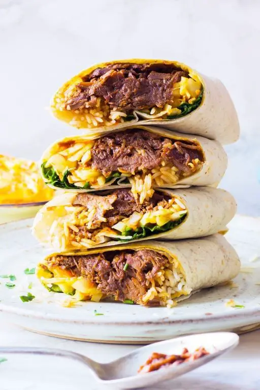 BBQ Beef Burrito with Coleslaw