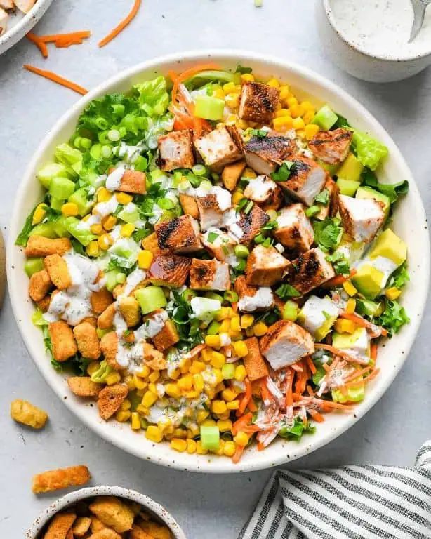 BBQ Chicken Cornbread Salad