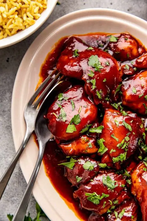 BBQ Chicken Thighs in the Crockpot