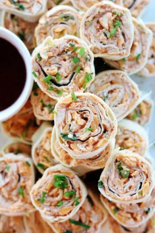 BBQ Chicken and Cheddar Pinwheels