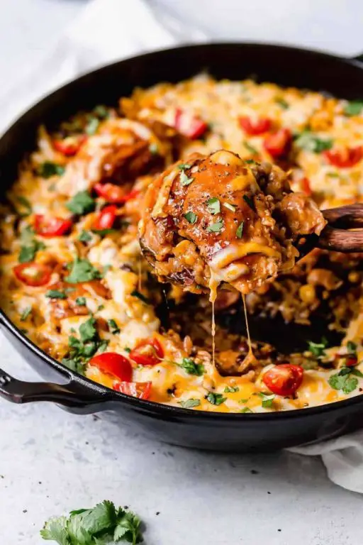 BBQ Chicken and Rice Bake