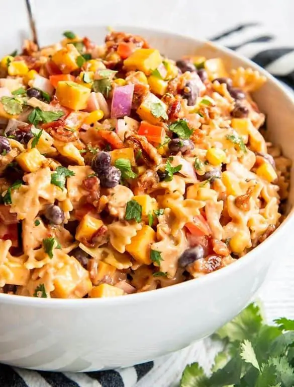 BBQ Macaroni Salad with Corn and Black Beans