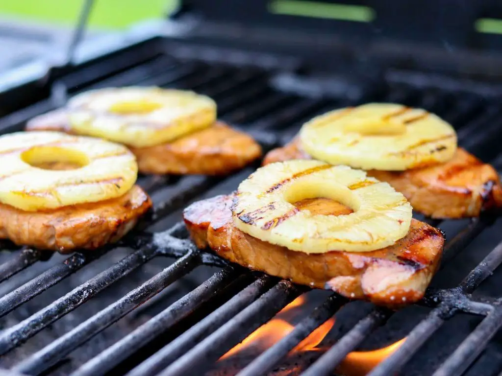 BBQ Pork Chops with Pineapple