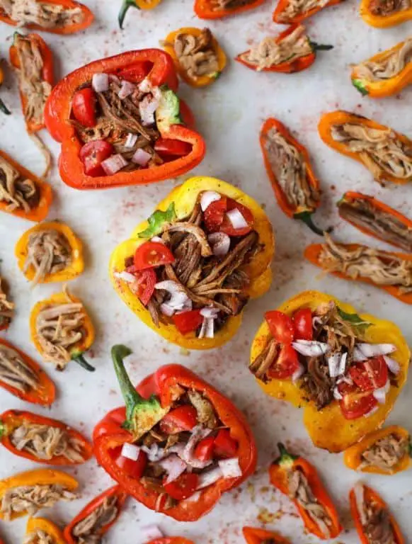 BBQ Pork Stuffed Bell Peppers
