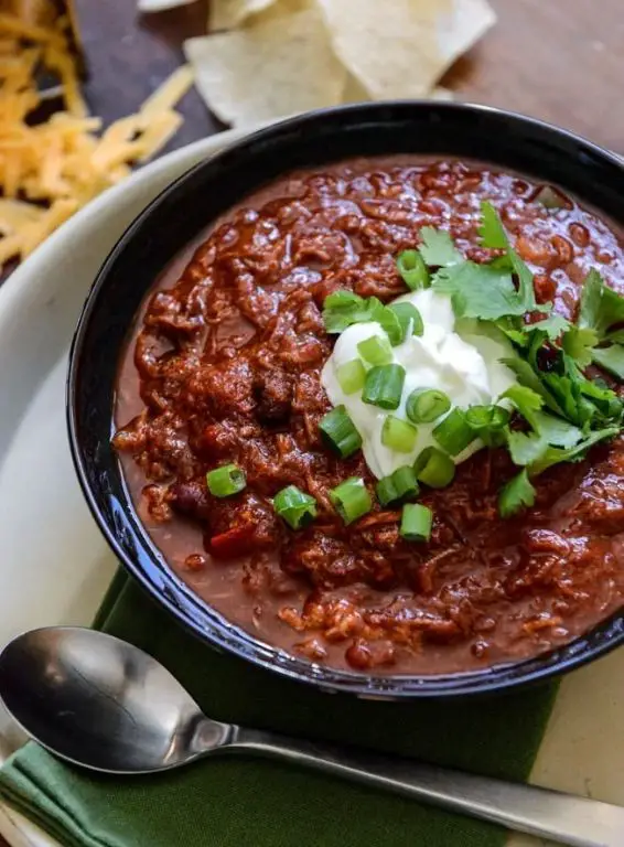 BBQ Pulled Pork Crock Pot Chili