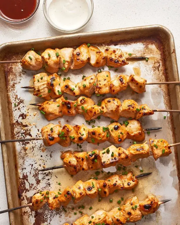 BBQ Ranch Chicken Kabobs