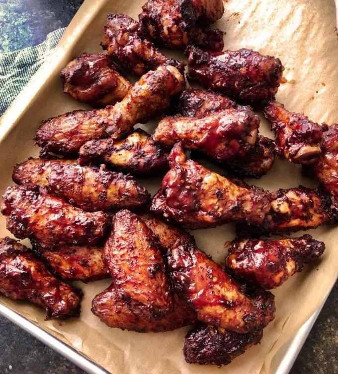 BBQ Smoked Chicken Wings with Bourbon Glaze