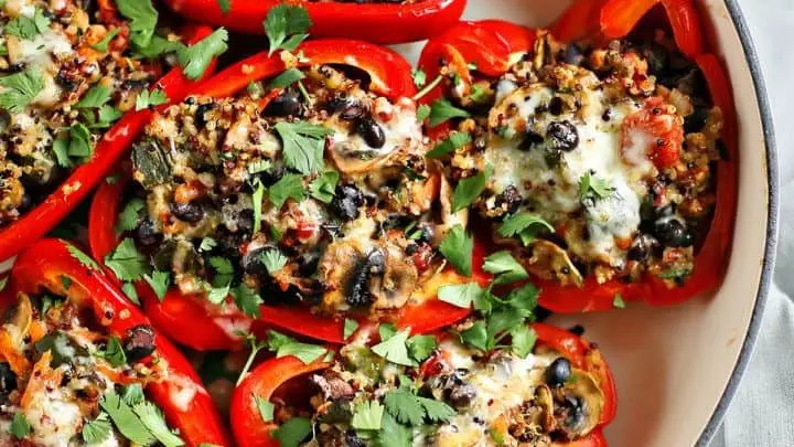 Baby Carrot and Quinoa Stuffed Peppers