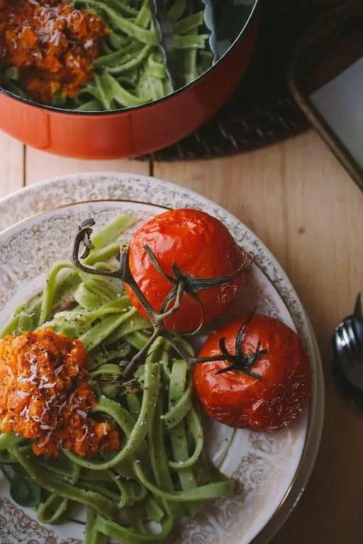 Baby Carrot and Spinach Pasta