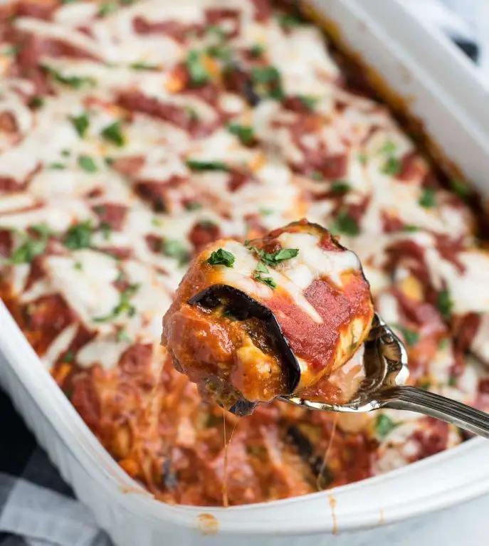 Baby Eggplant Lasagna Rolls