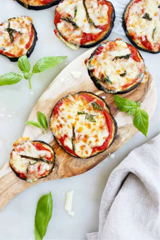 Baby Eggplant Pizza Bites