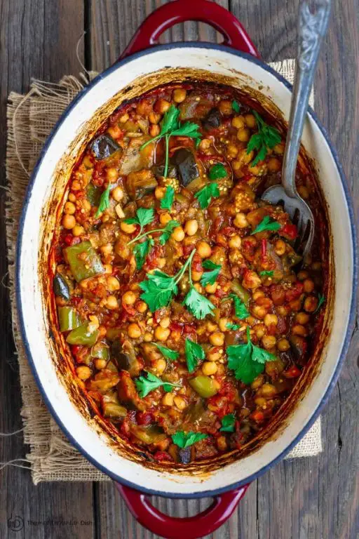 Baby Eggplant and Chickpea Stew