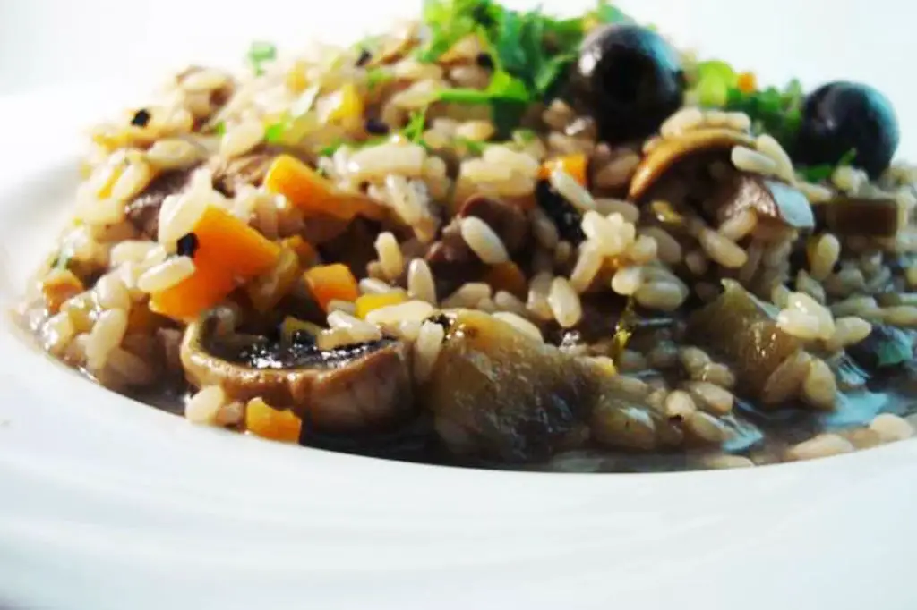 Baby Eggplant and Mushroom Risotto