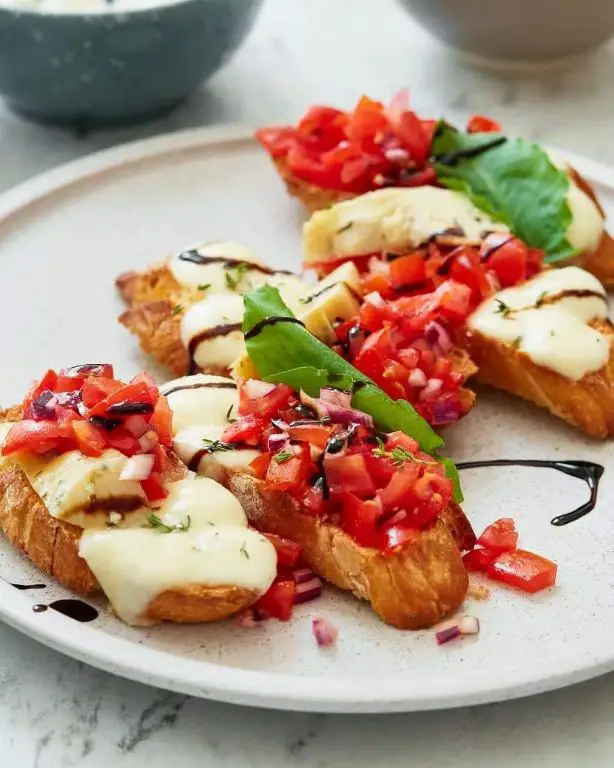 Babybel Cheese and Tomato Bruschetta