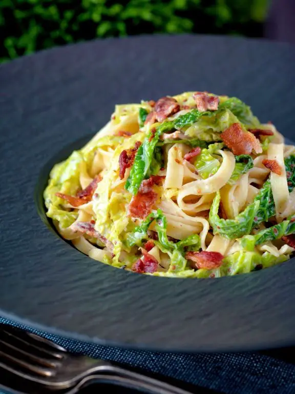 Bacon and Cabbage Pasta Bake
