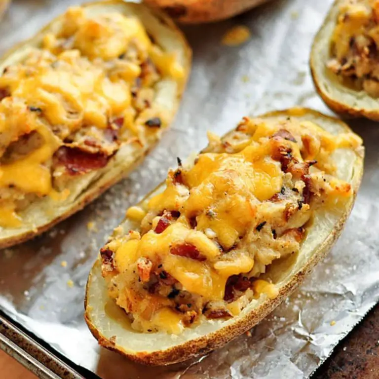 Bacon and Cheddar Twice Baked Potatoes