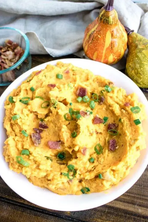 Bacon and Chive Mashed Butternut Squash