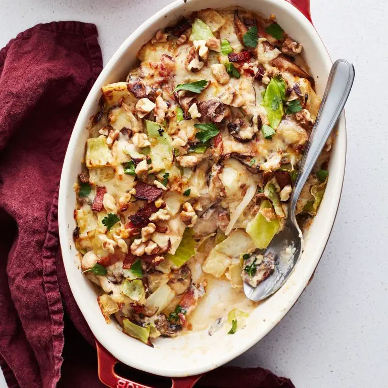 Bacon and Creamed Cabbage Casserole