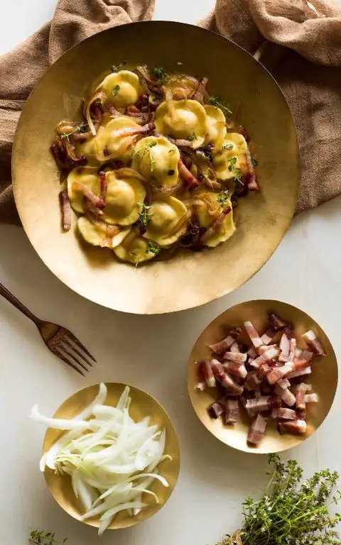 Bacon and Mushroom Rana Pasta