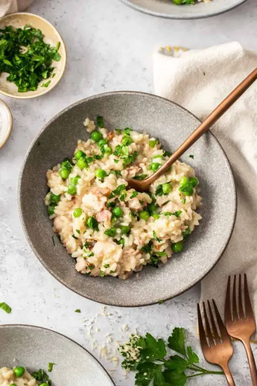 Bacon and Pea Instant Pot Risotto