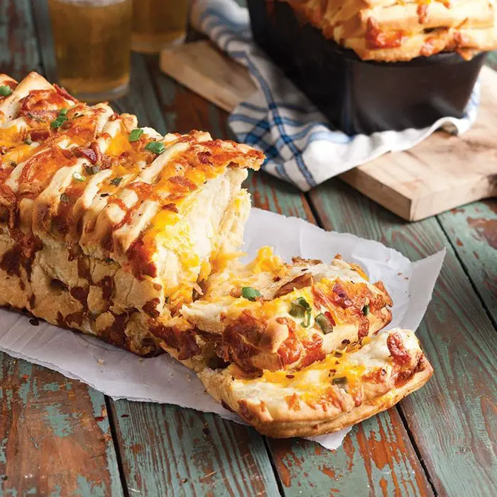 Bacon and cheddar pull-apart bread
