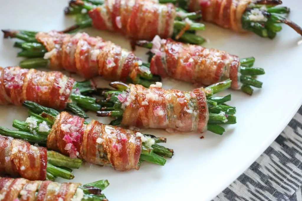 Bacon-Wrapped Canned Green Bean Bundles