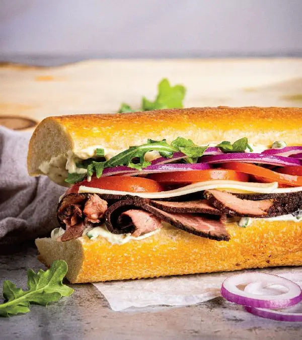 Baguette Sandwich with Roast Beef and Horseradish