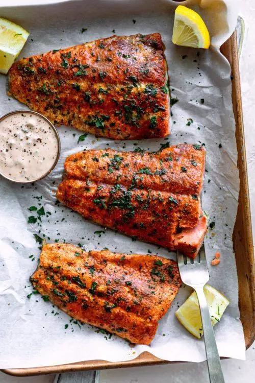 Baked Cajun Salmon with Herbs