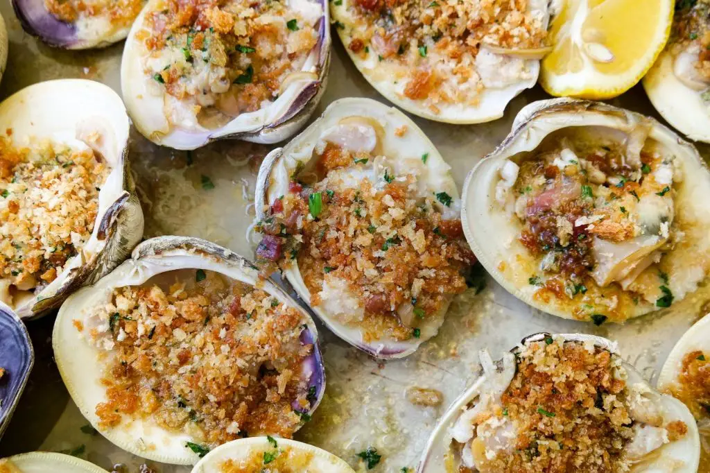 Baked Clams Casino with Panko and Parsley