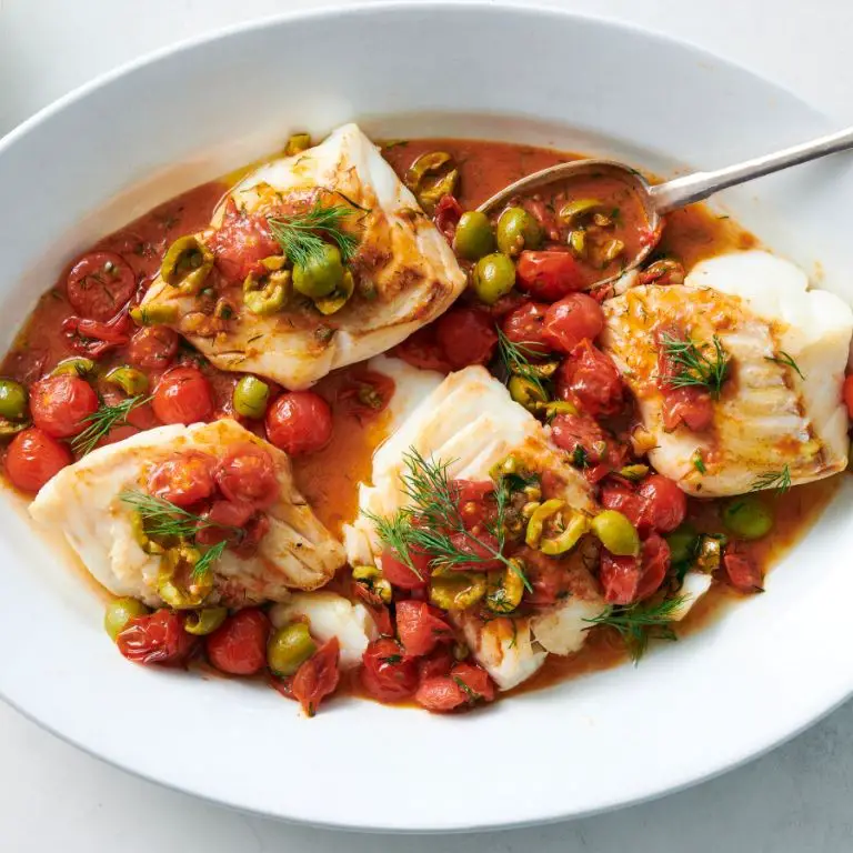 Baked Cod with Olive Oil and Tomatoes