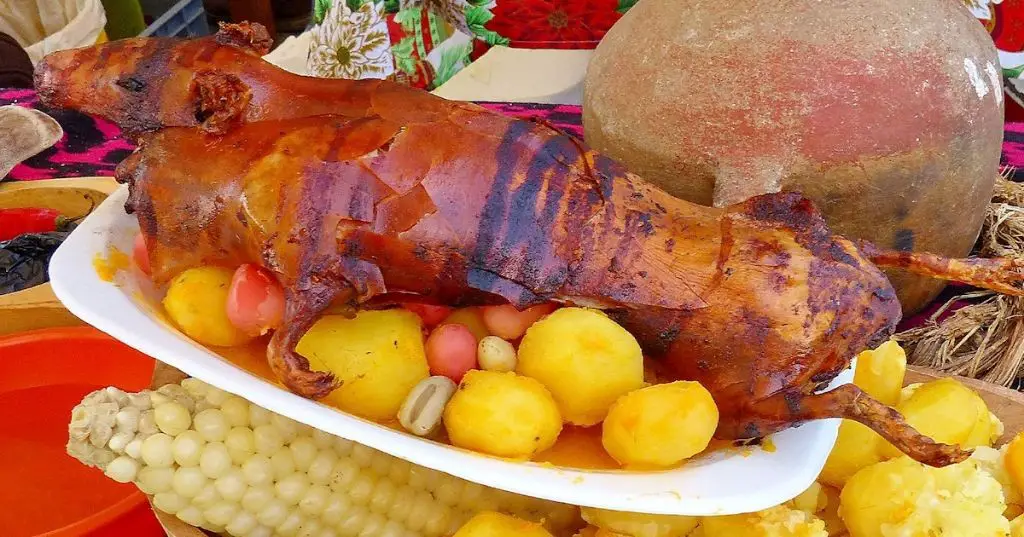 Baked Guinea Pig with Garlic and Rosemary