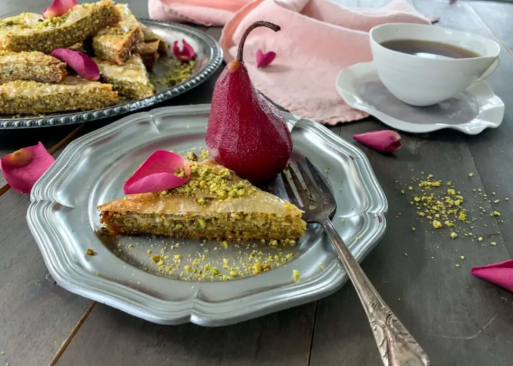 Baklava with Rosewater Syrup