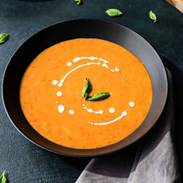 Balanced Tomato Basil Soup with a Hint of Cream