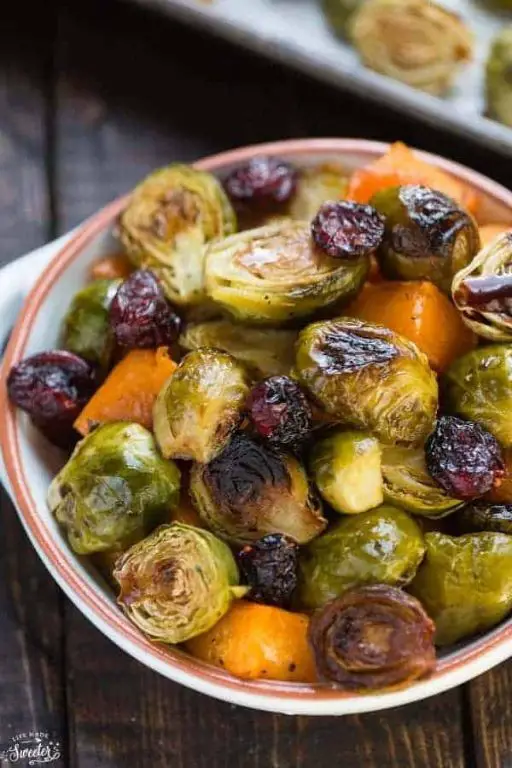 Balsamic Brussels Sprouts and Butternut Squash Bake