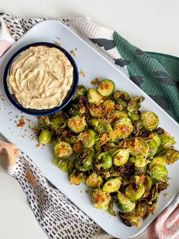 Balsamic Brussels Sprouts with Garlic Aioli