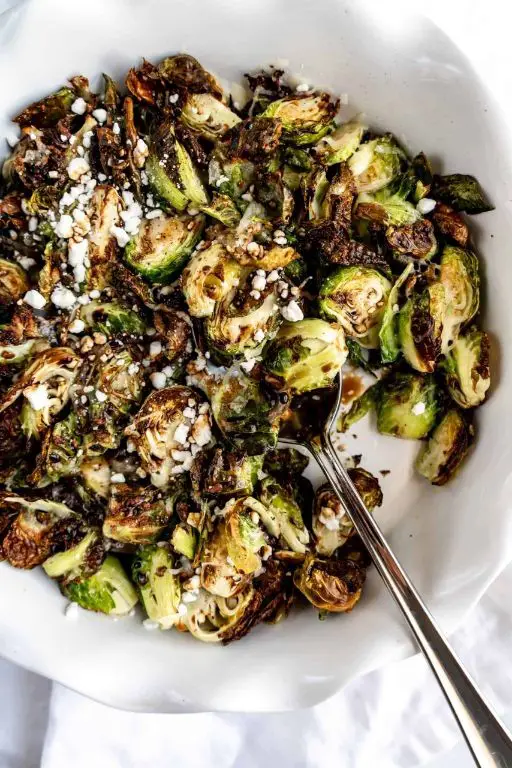 Balsamic Brussels Sprouts with Goat Cheese