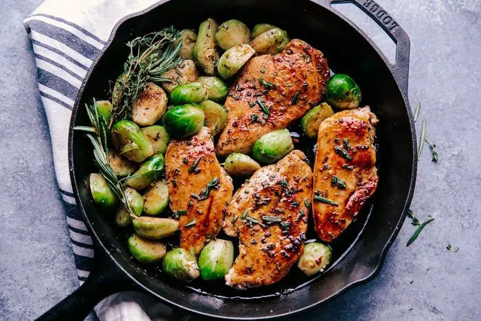Balsamic Glazed Chicken Breast with Brussels Sprouts