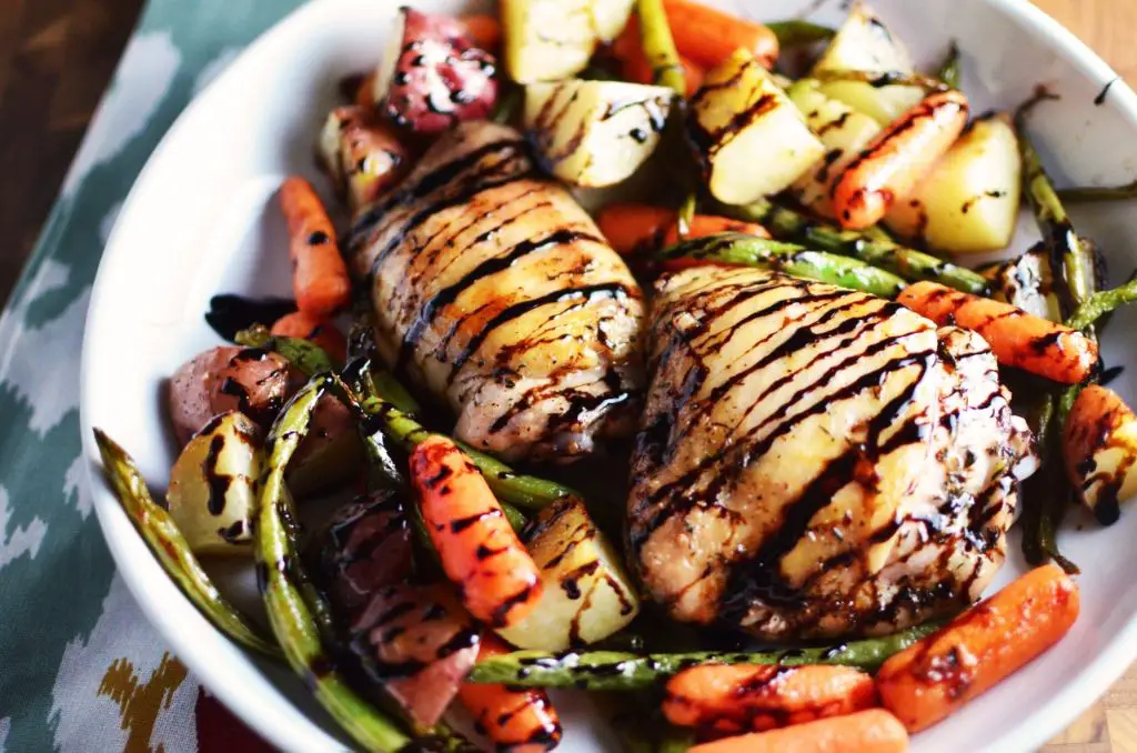 Balsamic Glazed Chicken with Roasted Vegetables