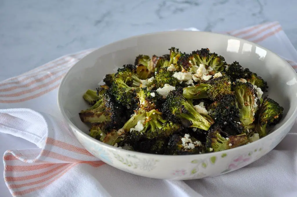 Balsamic Roasted Broccoli with Feta