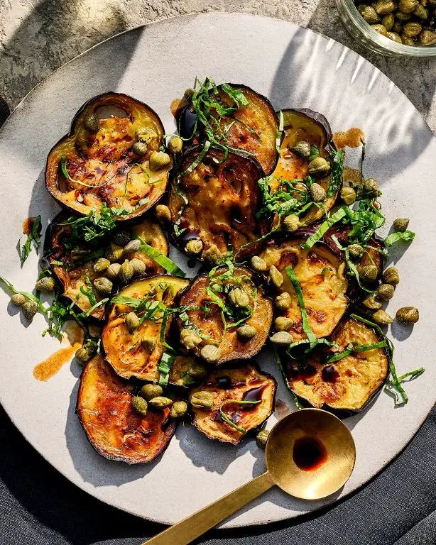 Balsamic Sauteed Eggplant with Basil