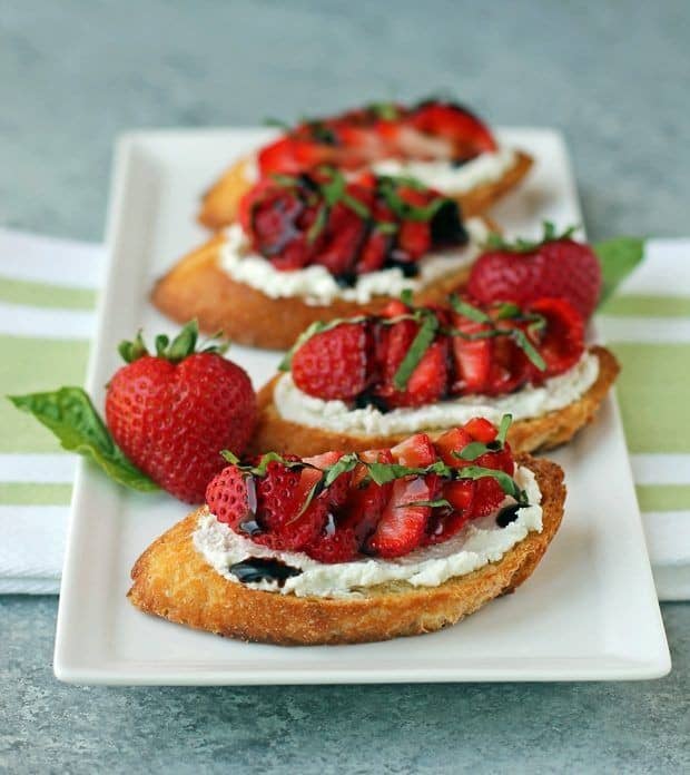 Balsamic Strawberry Bruschetta