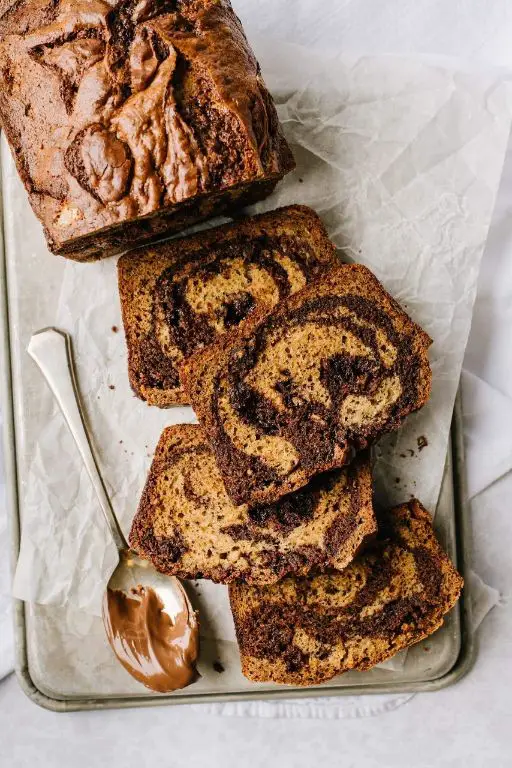 Banana Nutella Sour Cream Bread